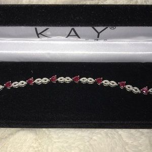 Never Worn- Kay- diamond and Ruby Bracelet